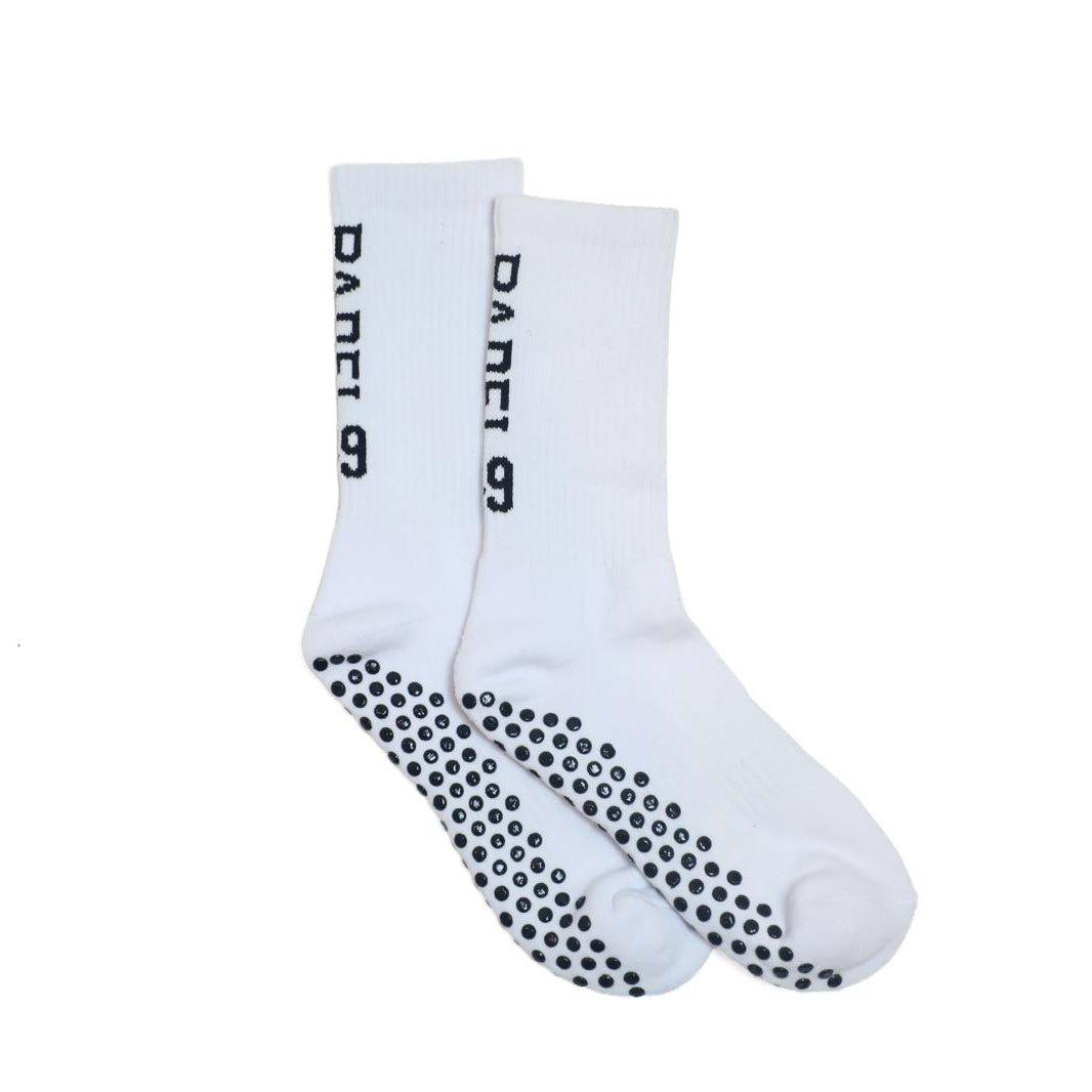 White Core Grip Socks